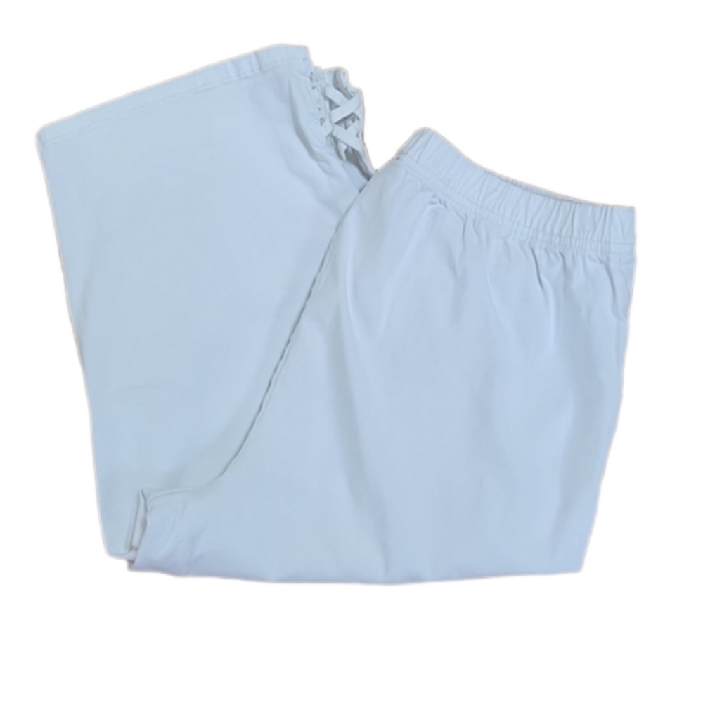 Croft & Barrow White Pull-On Capri Pants Size Large EUC